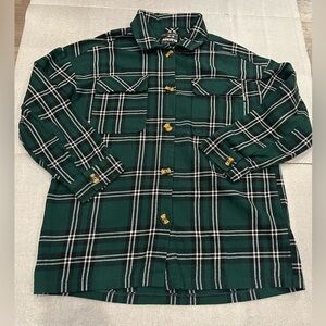 [M]Playboy Green Plaid Men's Shirt